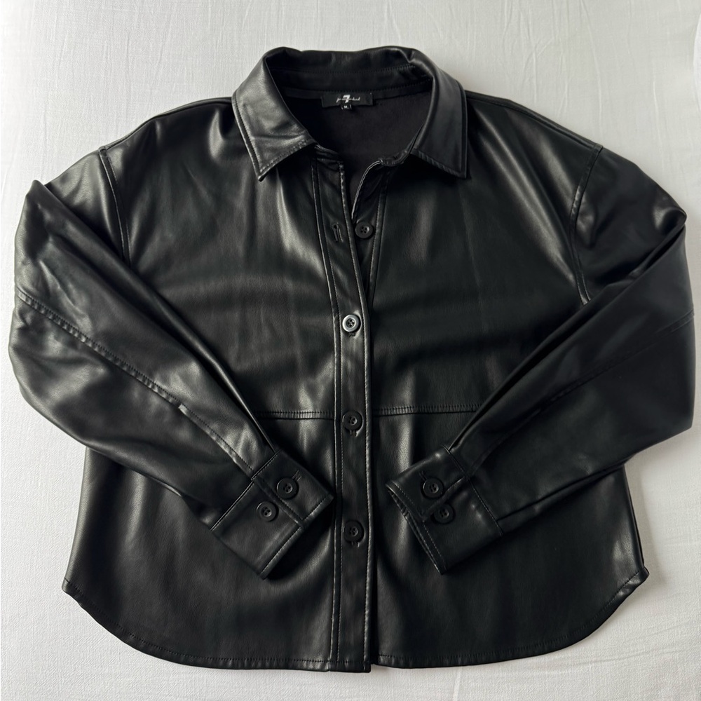7 For All Mankind Faux Leather Shirt